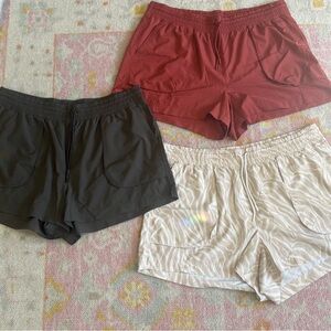 Set of 3 pairs Old Navy Stretch Tech High Waisted Sweat Wicking Shorts